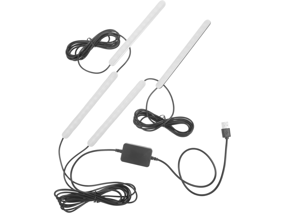 Kit De Iluminação Led Para Carro Com Faixa De Luz Dinâmica Para Painel, Controle Usb E Som Ambiente.