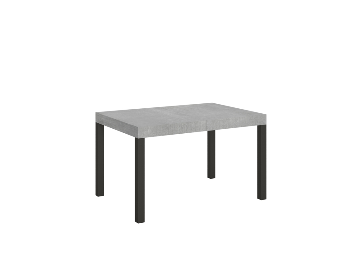 Mesa Extensível Para Uso Diário 140/400x90 Cm Concreto Pernas Antracite Itamoby