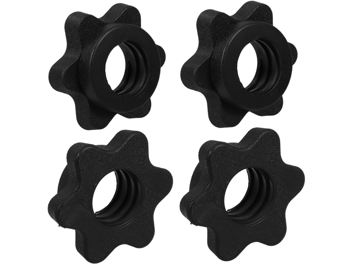 Lifkome Porcas Sextavadas Autotravantes Pretas De 2,5 Cm Para Barras