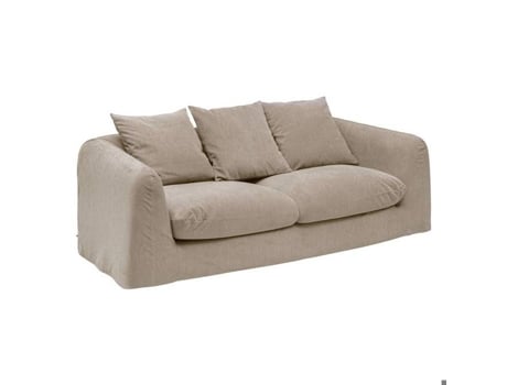Canapé Emile 3 Lugares Bege Atmosphera Criador De Interiores Cinza Atmosphera Créateur Dintérieur