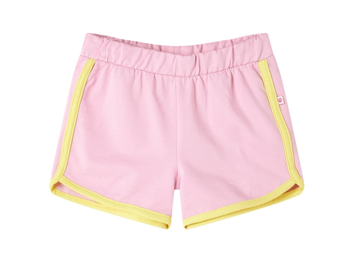 Calções De Criança Com Debrum Rosa Brilhante 128