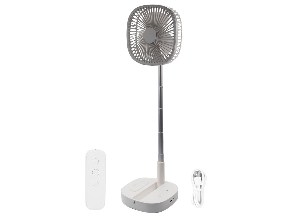 Ventilador Portátil Plegable Usb Recargable Gris Plata