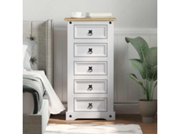 Vidaxl Mesa-de-cabeceira Com Gaveta Corona Branco 53 X 39 X 103 Cm