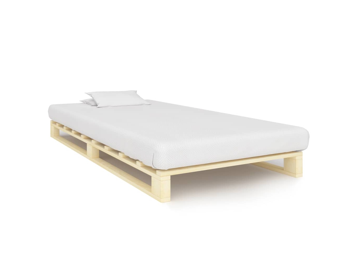 Bed Frame, Bed Frames Vidaxl Marrom Madeira De Pinho (90 X 200 Cm)