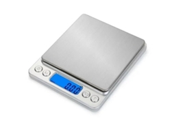 Balança De Cozinha Digital 3kg / 1g, Mini Precisão Prata Para Cozinhar, Assar E Churrasco, Função Tara, Display Lcd Retroiluminado, Montável Na Parede