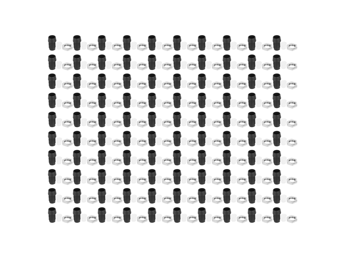 100 Peças Suportes Led De Plástico Cromado 3mm Para Diodos Emissores De Luz Preto