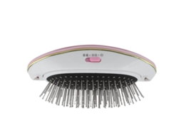 Pente elétrico antiestático 2026 com íons negativos e massageador de cabelo portátil rosa