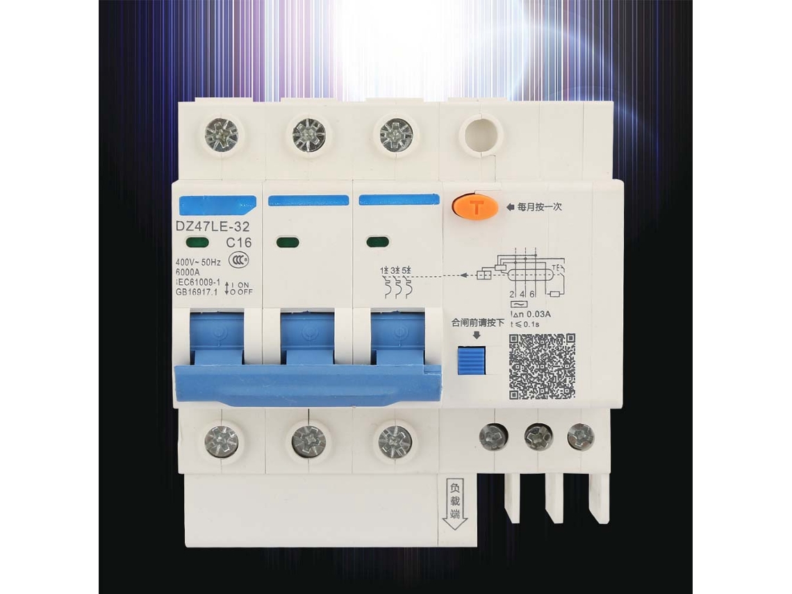 Laxiscreed Dz47le - Disjuntor-mismatched 3p 32a 400v Com Proteção Contra Fugas De Corrente E Arreios De Terra