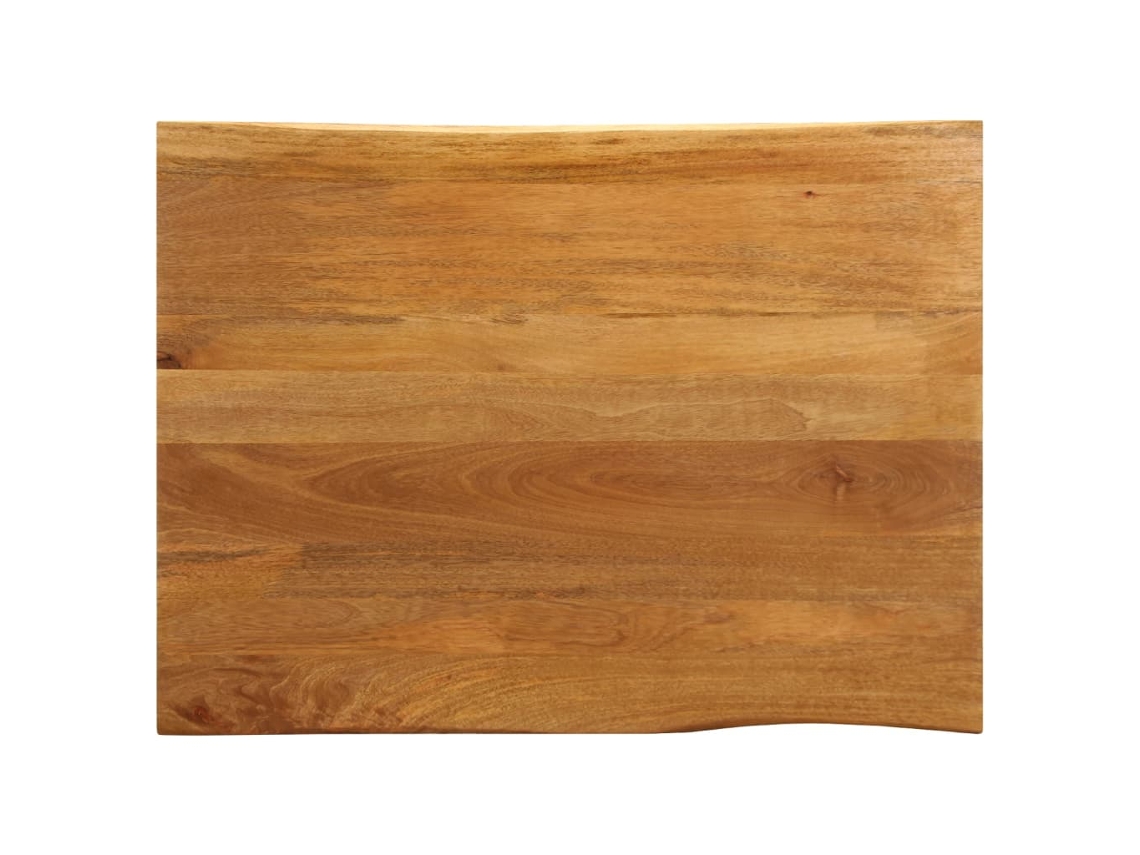 Vidaxl Tampo De Mesa C/ Borda Viva 90x80x3,8 Cm Mangueira Maciça