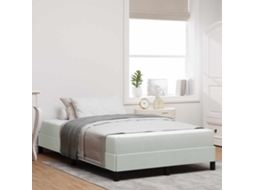 Vidaxl Cama Box com Colchão Cinzento claro 120 X 200 Cm Tecido