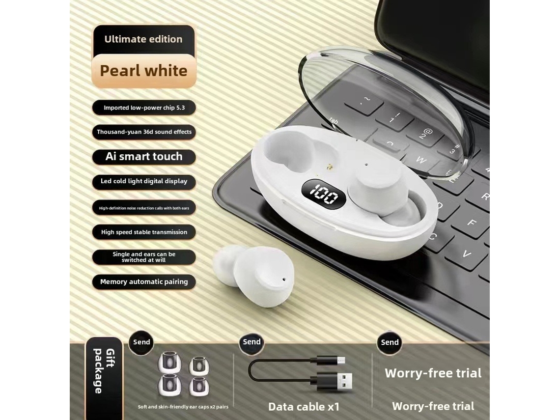 Auriculares Redução Ruído Intra True Wireless Bluetooth Branco