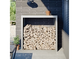 Vidaxl Suporte Para Lenha 100x40x100 Cm Aço Inoxidável