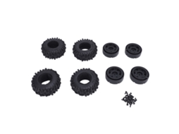 Mali conjunto de Pneus de Plástico Leve com Aro para Rc Crawler Axial Scx24 1/24 com Adesão Aprimorada