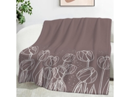 Manta Minimalista Tulipa 100x130 Cm Multifuncional Macia e Aconchegante em Flanela Ideal para Escritório Cochi