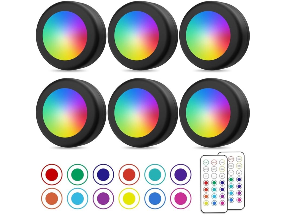 Luminária Led Para Armário, Comando Remoto, Alimentação Por Bateria, Para Guarda-roupa, Cozinha, Corredor, Escadas Ou Móveis