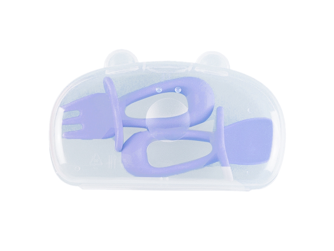 Conjunto de Colher e Garfo para Bebés Utensílios para Crianças para Desmame Guiado 6 Meses NEVEANCE
