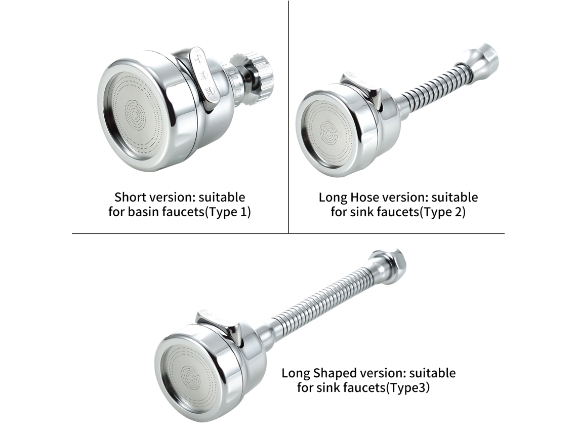 Extensor De Torneira Rotativo 360° Anti Splash 3 Modos