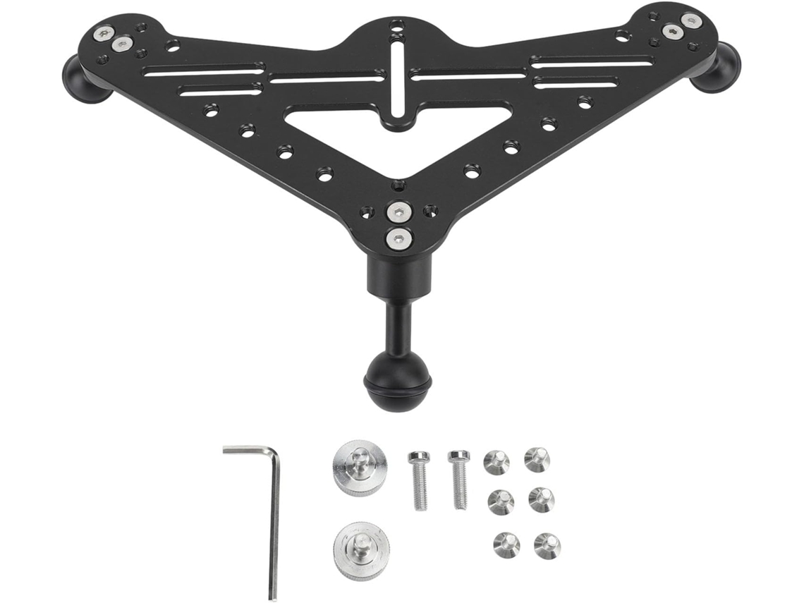 Estabilizador Triangular Profissional Para Mergulho Haofy Com Suporte Klett Câmeras De Ação Yi Akasoek70004k Preto