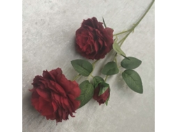 2026 ramo Artificial de 6 Peonías Rojas Oscuras, Decoración para Hogar, Bodas Y Fiestas, 70cm, 3 Cabezas por Rama
