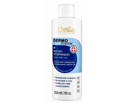 Dermo System Gentle Face Eye Cleansing Milk, 200ml Delia