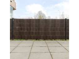Vidaxl Telas De Varanda 10 Pcs 255x19 Cm Vime Pe Castanho E Preto