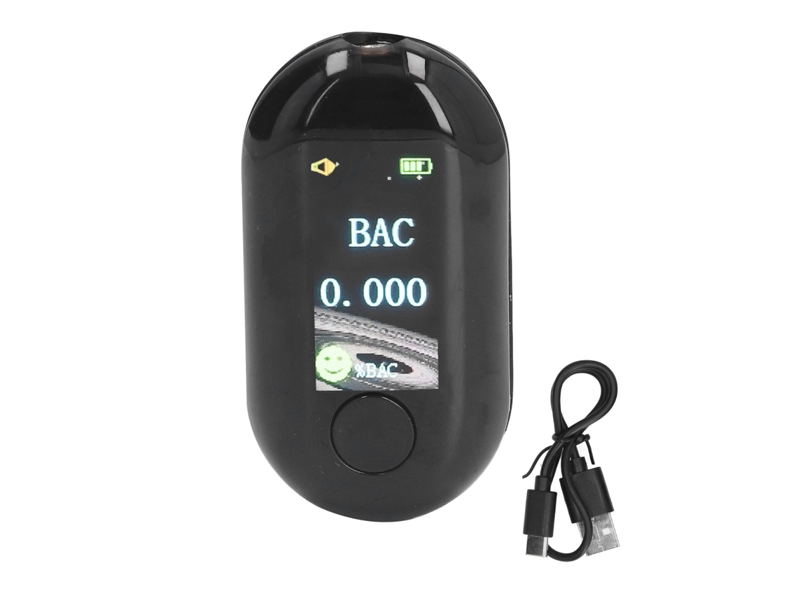 Bafômetro Portátil Laxiscreed Com Carregamento Usb E Leitura Rápida De Álcool