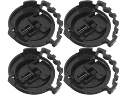 Conjunto De 4 Peças De Clipes De Fixação Para Viseira De Capacete De Motocicleta Em Plástico Preto