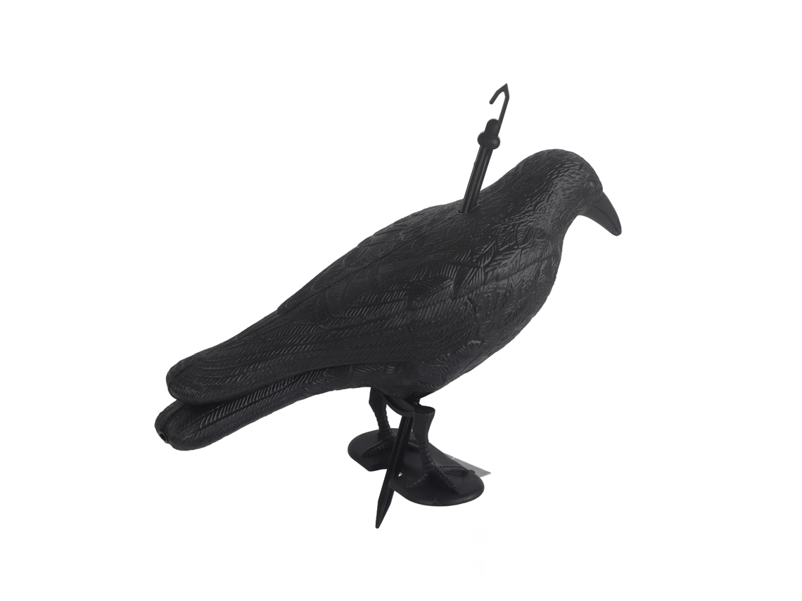 Espantalho para pássaros de plástico com corvos pretos, repelente para jardim externo LAXISCREED