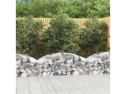 Vidaxl Cesto Gabião Arqueado 150x50x40/60 Cm Ferro Galvanizado