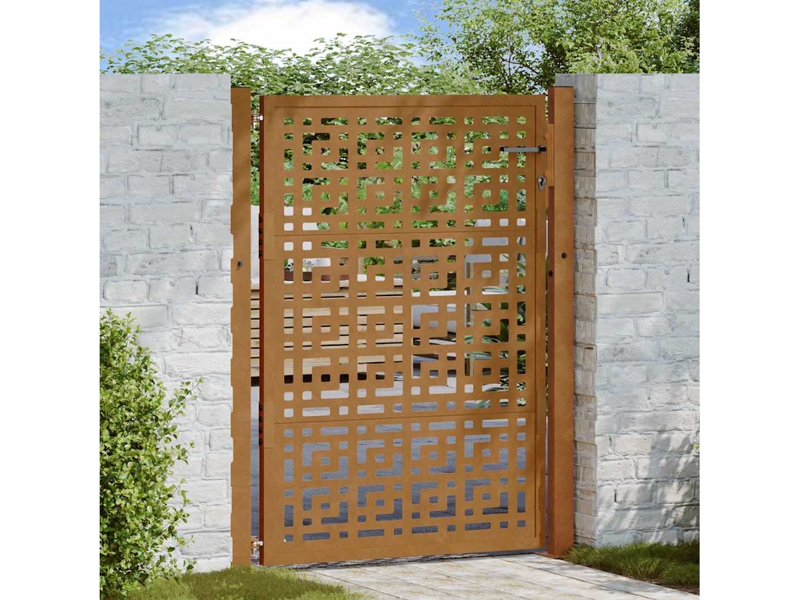Vidaxl Portão De Jardim 100x125 Cm Em Aço Inoxidável Com Design Em Cruz