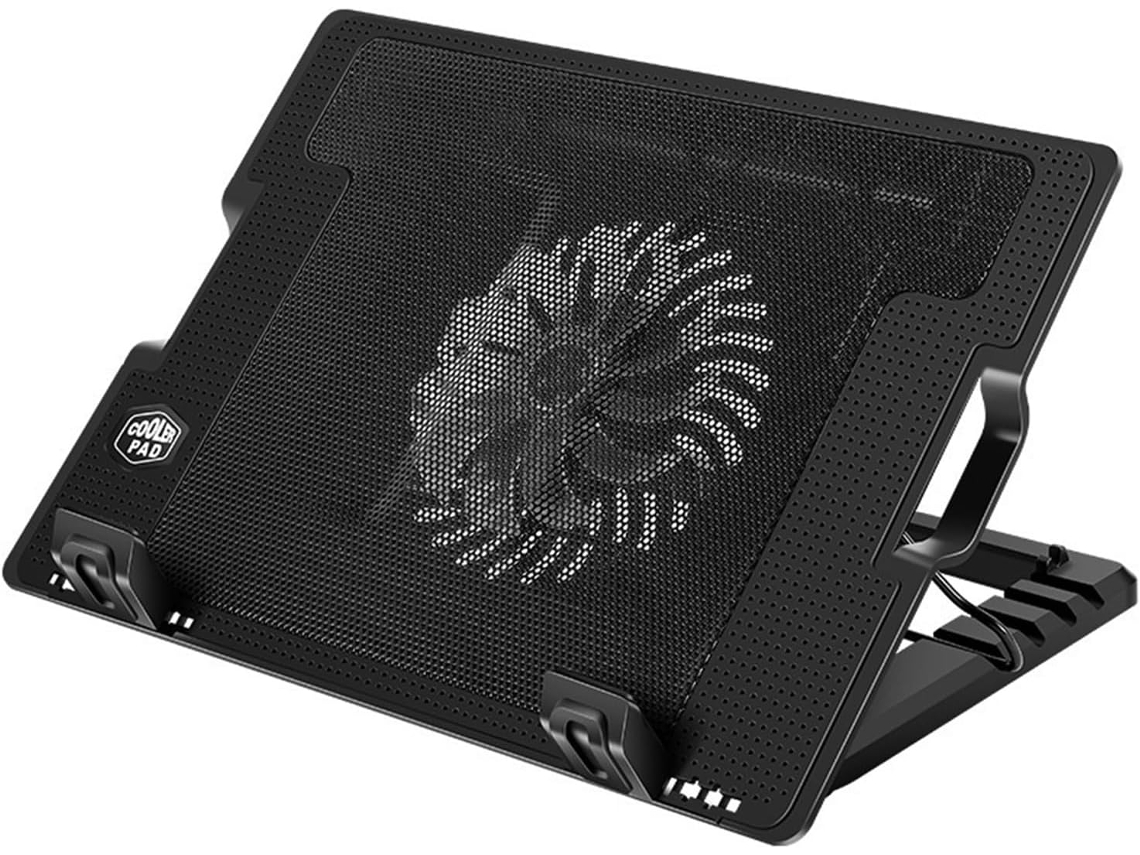 Base de resfriamento para laptops gamer de 11 a 18 polegadas, com ventoinha ajustável e 2 portas USB.