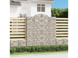 Vidaxl Cestos Gabião Arqueados 7pcs 200x50x220/240cm Ferro Galvanizado