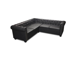 Sofa, Sofas Vidaxl Preto Couro Artificial (n/a)