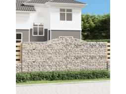 Vidaxl Cestos Gabião Arqueados 10 Pcs 400x50x160/180 Ferro Galvanizado