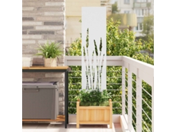 Vidaxl Tela De Privacidade Para Jardim Fretwork Branco 32 X 140 Cm