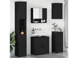 Vidaxl Conjunto De Móveis Para Banheiro 5 Unid. Preto 61 X 35 X 64 Cm