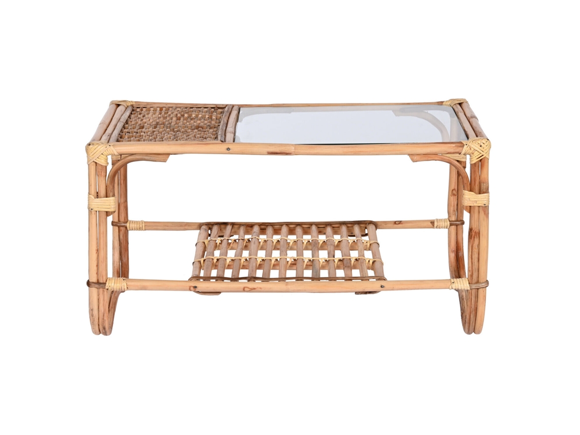 Mesa de Centro ALEXANDRA HOUSE LIVING, madeira de mangueira cor creme, 115x55x45cm