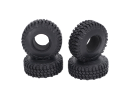Mali 4 Pneus de Borracha Resistentes Ao Desgaste para Carro Rc de Escalada 1/10 Scx10 Diâmetro 115mm Largura 40mm Preto