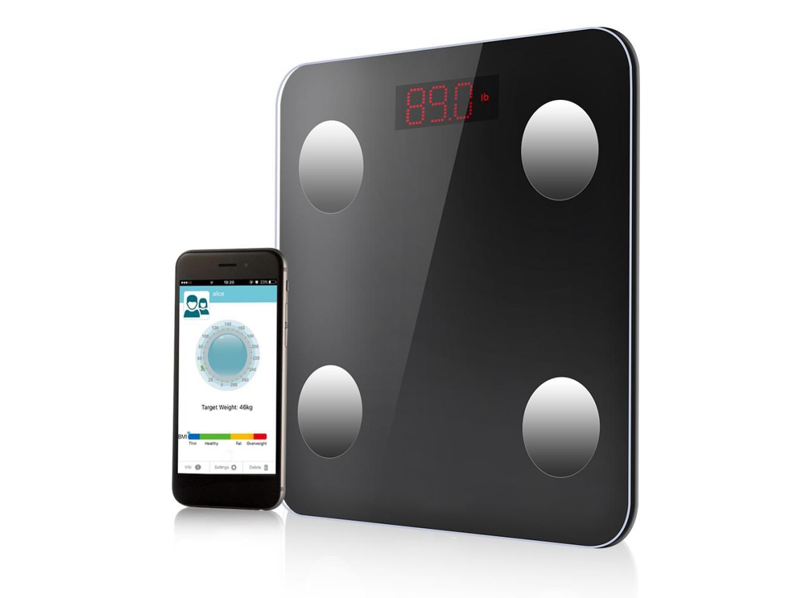 Laxiscreed Balança De Gordura Corporal Com Bluetooth, Display Digital E Funcionalidades Inteligentes