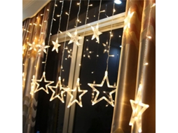 Luzes Decorativas em Formato de Estrela com 138 Leds para Decoração Festas Casamento BRILVIBERA