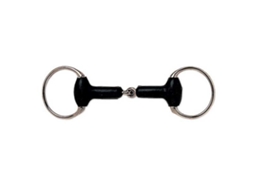 Snaffle de Borracha de Junta Única Eggbutt Prateado 13.5 Cmsefton