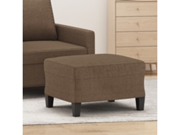 Vidaxl Apoio De Pés 60x50x41 Cm Tecido Castanho