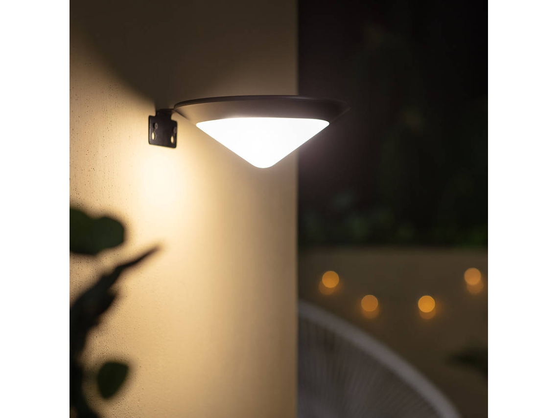 Candeeiro LED LEDKIA Solar (Preto - LED Integrado - 3 W)