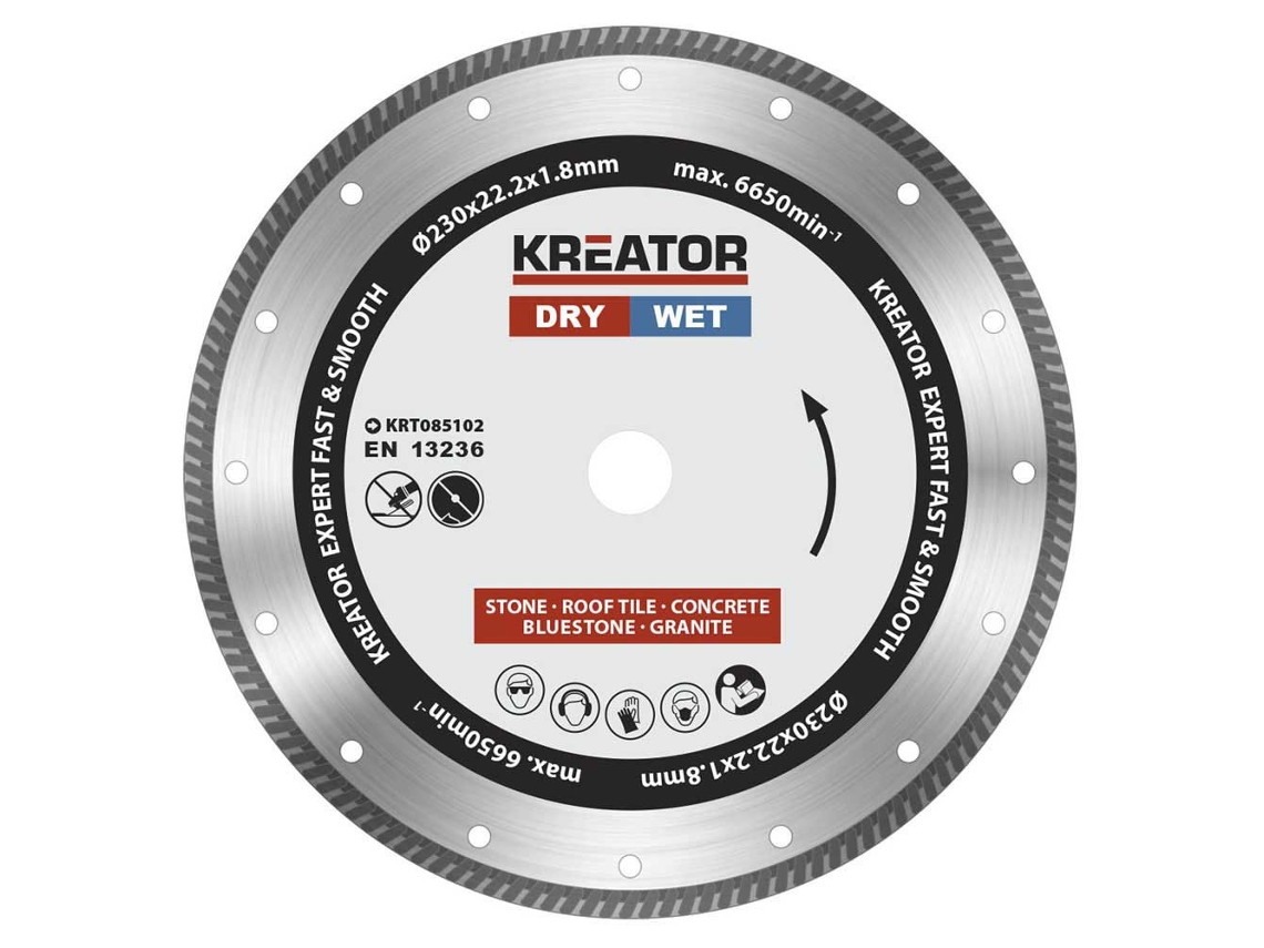 Disco de Diamante Rápido e Suave 230 Mm Prateadokreator
