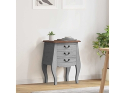 Vidaxl Mesa De Cabeceira Em Madeira De Mogno Maciça 48x35x64 Cm
