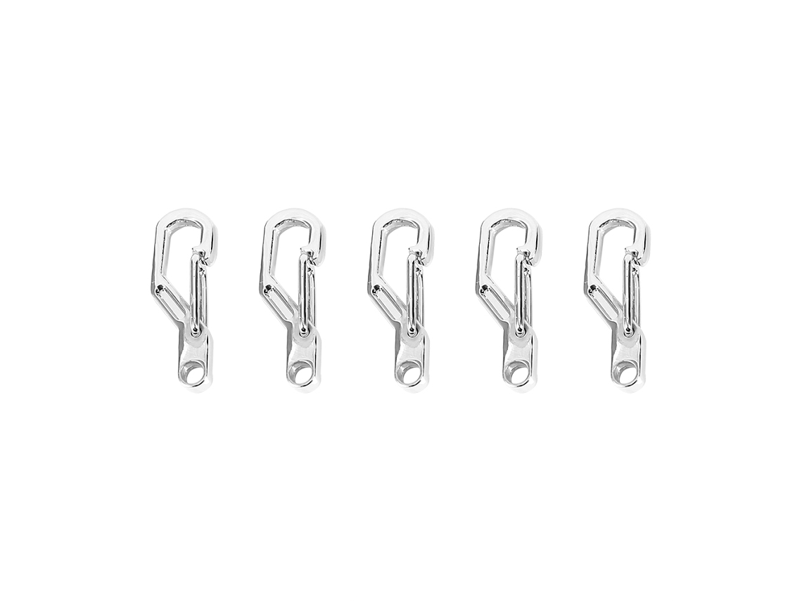 Carabina Chaveiro Mini de Liga Edc Prata 5un
