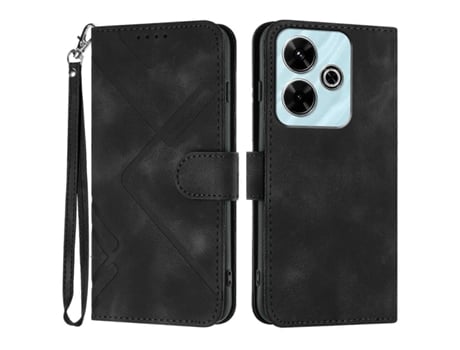 Para Xiaomi Redmi 13 4g Case Capa De Couro Com Estampa Geométrica E Carteira Para Telefone