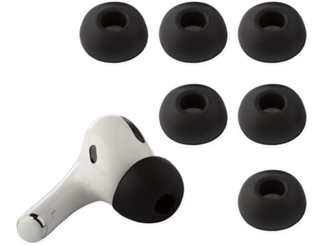 Almofadas XCESSOR L 3 Pares 6 Peças Tamanho Grande para Airpods Pro. Preto