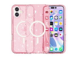 Capa Para Iphone 16 Compatível Com Magsafe Sparkly Glitter Pctpu