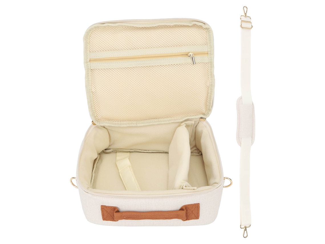 Camera Bag Large Capacity Thickened Padding Adjustable Strap Handle Zipper Camera Case For Cp910 1200 1300 Dslr Beige LAXISCREED